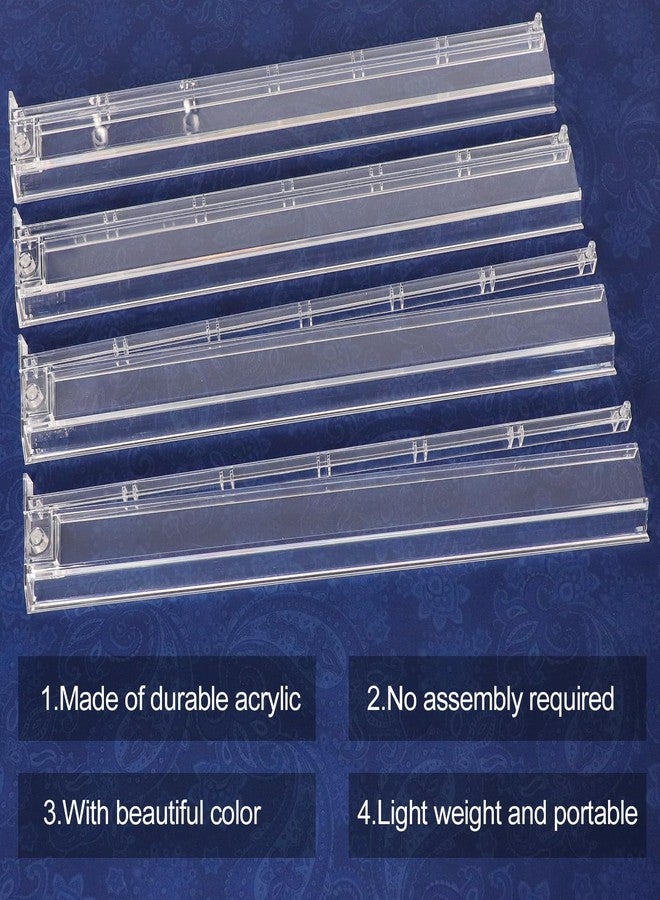 GUSTARIA Mahjong All-in-One Tile Rack & Pusher, Clear Acrylic Mahjong Rack and Pusher Combo, Modern American Mahjong Tile Racks, Set of 4, White - Image 3